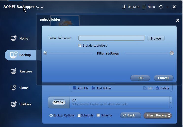 Parcourir et sélectionner un serveur de fichiers